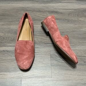 Vionic Women's 11 Flats Willa Pink Suede Slip On Loafer Comfort Casual Solid
